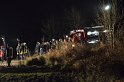 Einsatz BF Koeln PKW im Rhein Mondorf Hersel P142